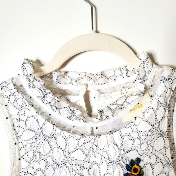 Anthropologie Maeve Macie Lace Embroidered Tank Blouse Top - Picture 6 of 14